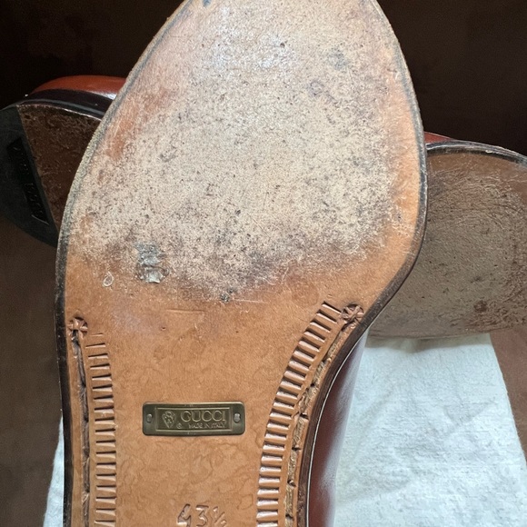 Vintage GUCCI Men\'s Brown Tassel Leather Loafers
